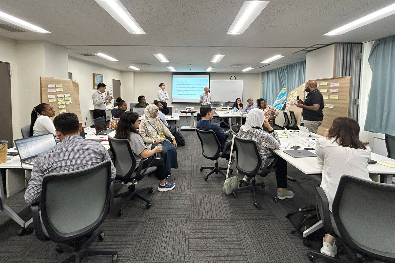 photo: discussions among participants